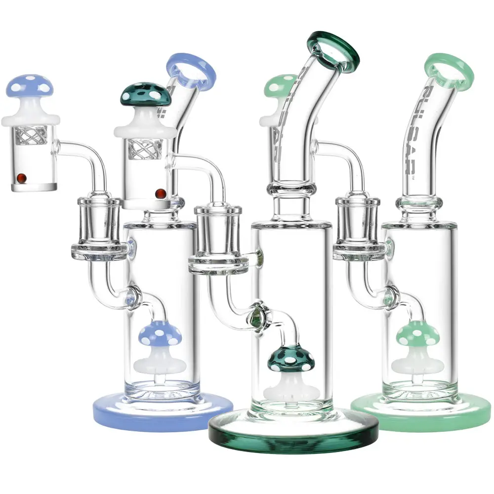 Pulsar Shroom Rig Set W/ Carb Cap - 8.5"/14Mm F/Colors Vary 1