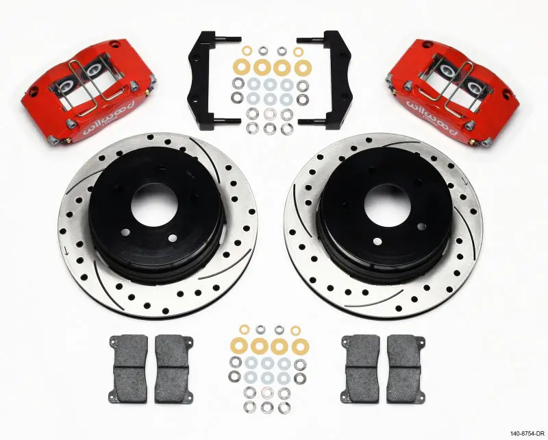 Wilwood Dynapro Radial Rear Kit 12.19In Drilled Red 2004-2006 Pontiac Gto 1