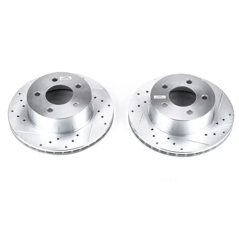 Power Stop 90-99 Jeep Cherokee Front Evolution Drilled & Slotted Rotors - Pair 1