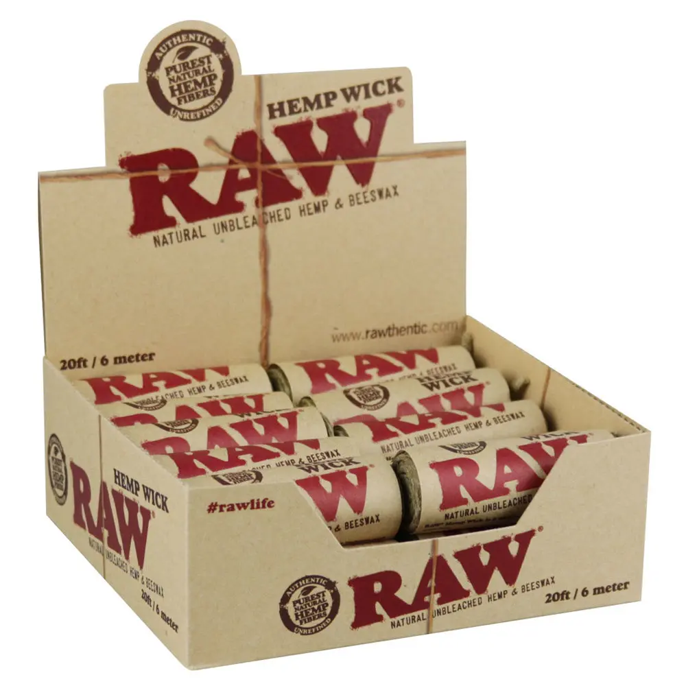 Raw Natural Hemp Wick Rolls - 20Ft 20Pcs 1