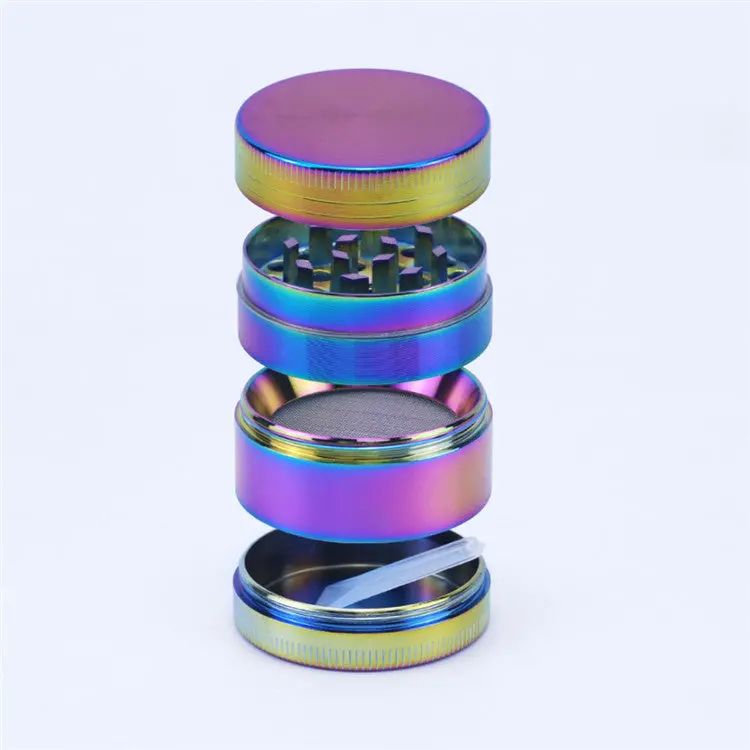 Zinc Alloy Iridescent 4 Piece Metal Grinder 1