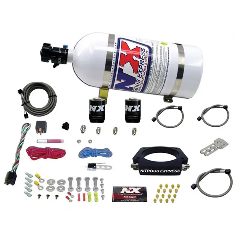 Nitrous Express Gm Ls 102Mm Nitrous Plate Kit (50-400Hp) W/10Lb Bottle 1