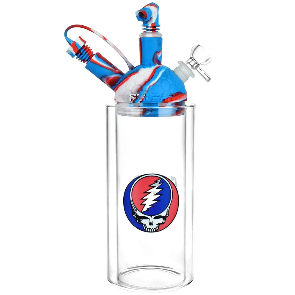 Grateful Dead X Pulsar Silicone & Glass Gravity Water Pipe - 11" 1