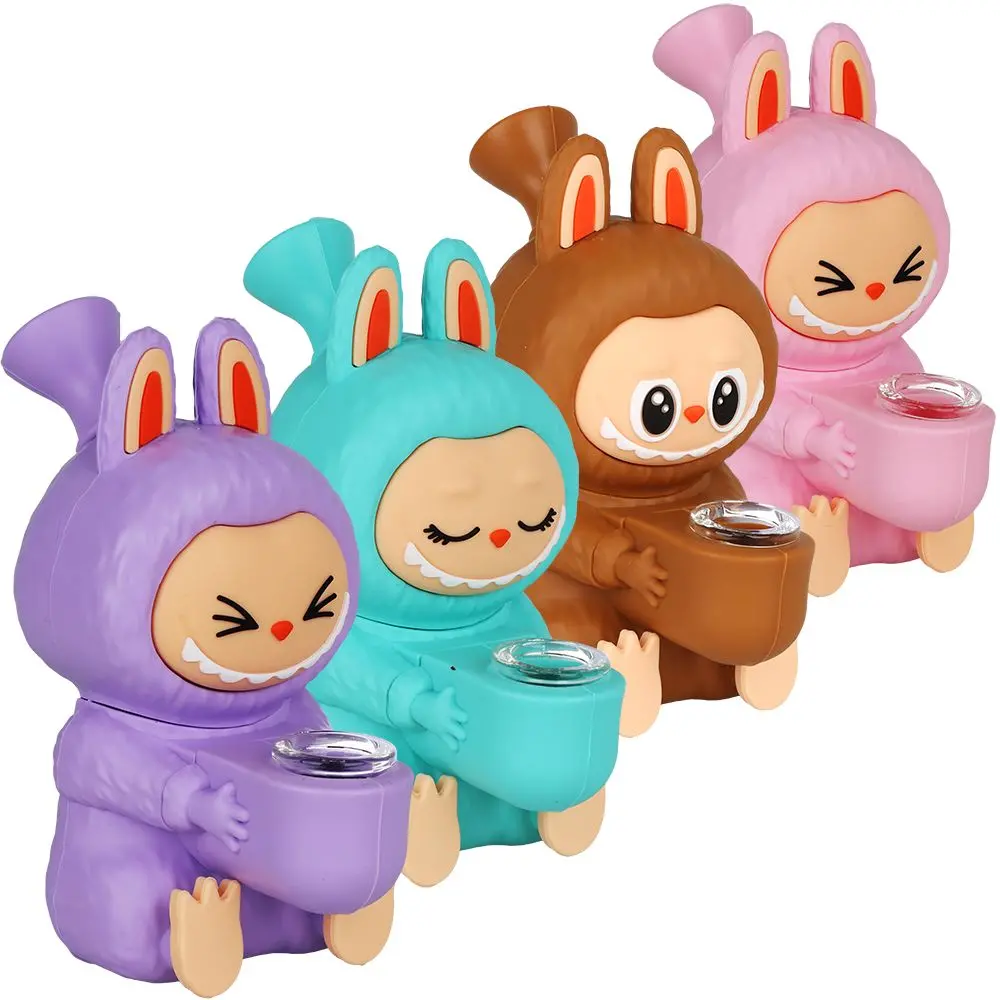 4Ct Bundle - Funny Animal Silicone Water Pipe - 5.5" / Assorted Colors 1