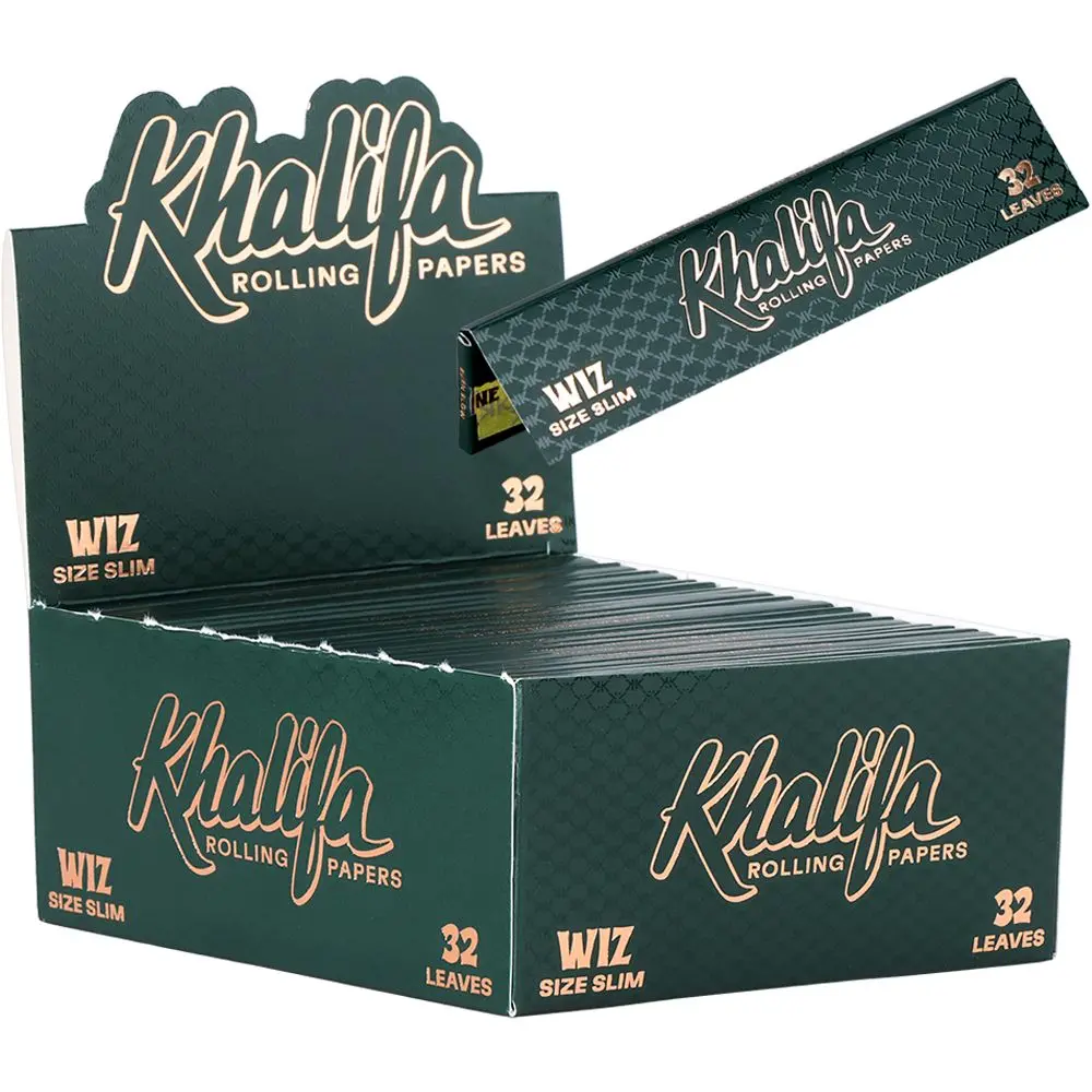 Khalifa Rolling Papers - 32Pc / Wiz Size Slim 50Ct 1