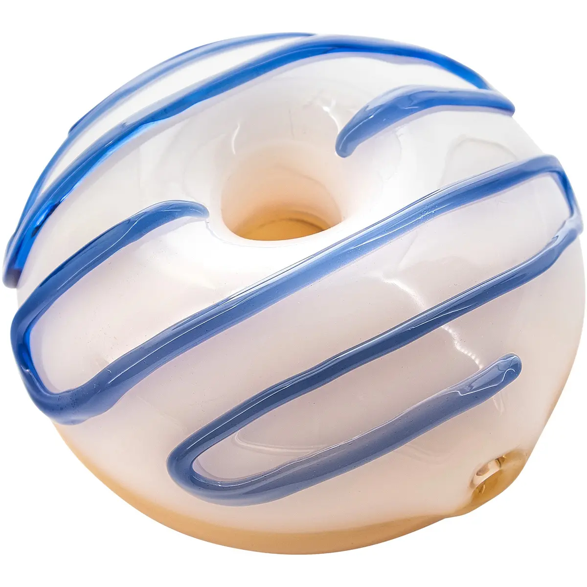 La Pipes "Frosted Donut" Glass Pipe 3