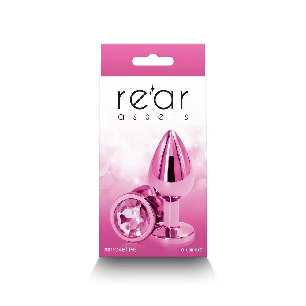Rear Assets Metal Anal Plug Medium Pink 1