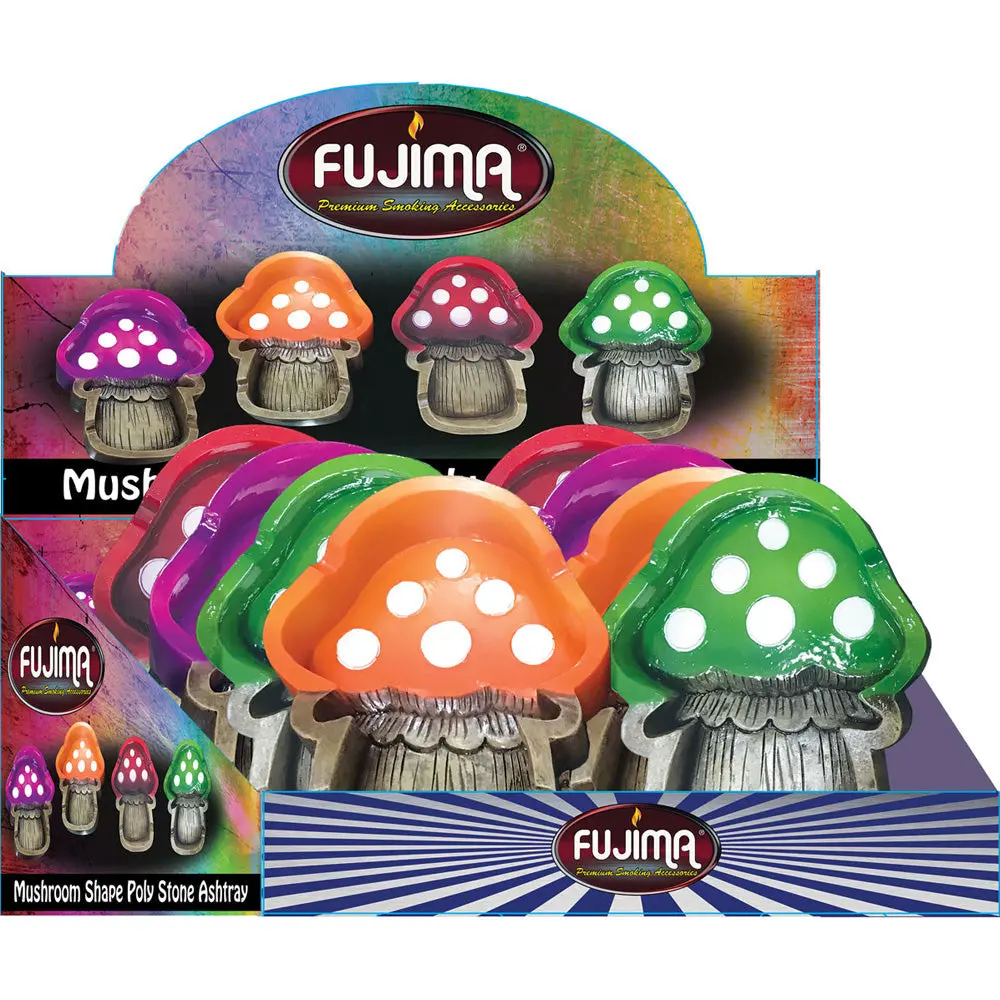 Fujima Polyresin Mushroom Ashtray - 4"X5" 8Pcs 1