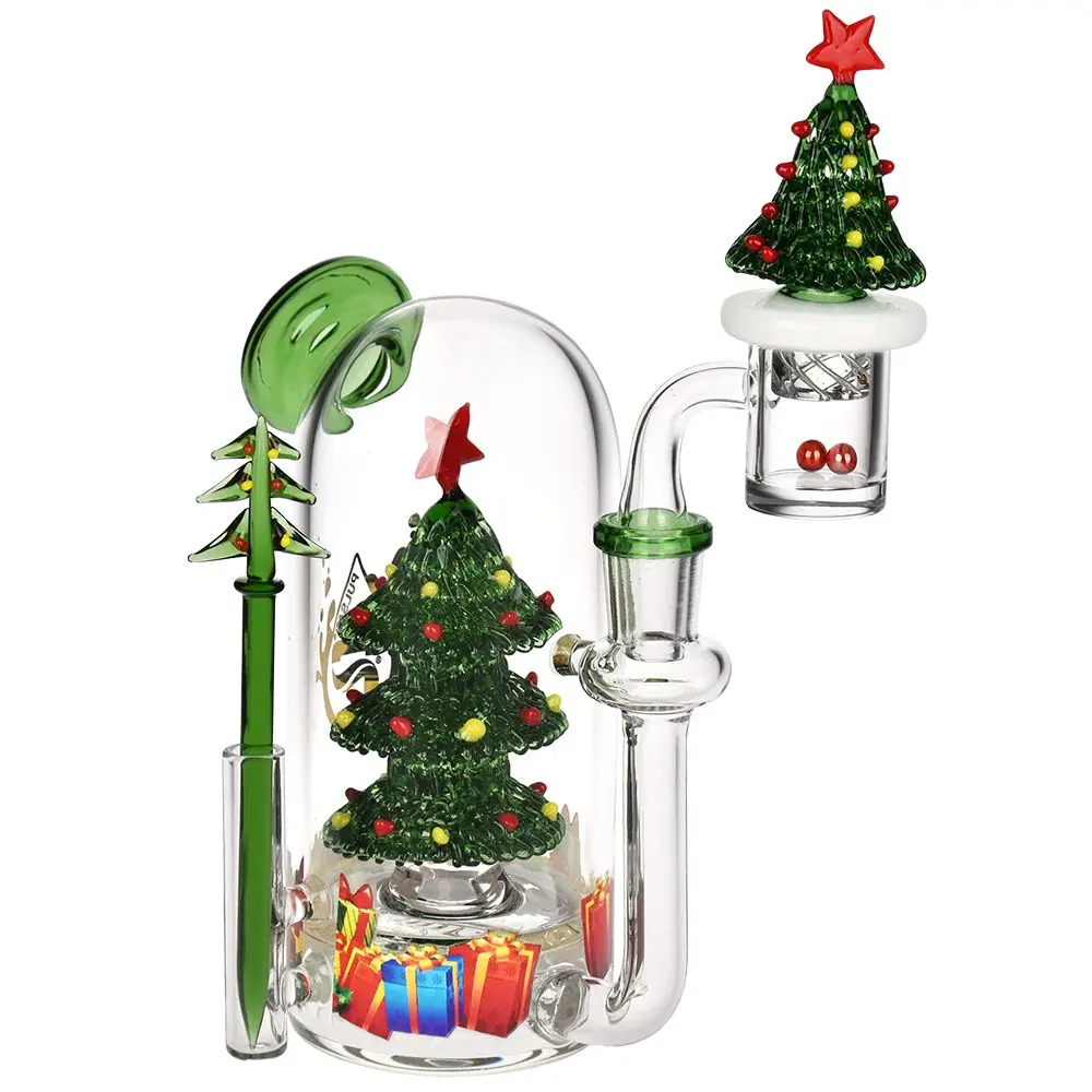 Pulsar Christmas Tree Glass Dab Rig Set - 5.75" / 14Mm F 1