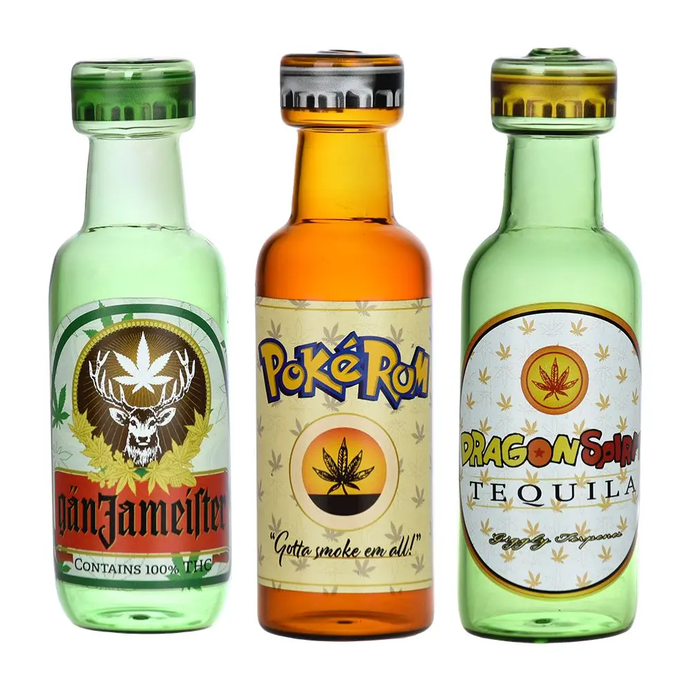 Dabtized Liquor Shot Glass Hand Pipe - 4.5" / Designs Vary 1