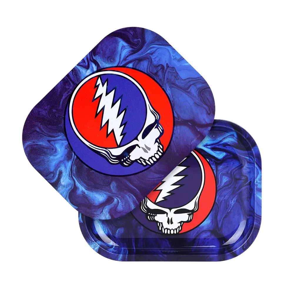 Grateful Dead X Pulsar Mini Rolling Tray & Lid Kit - Steal Your Face Swirls / 7"X5.5" 1