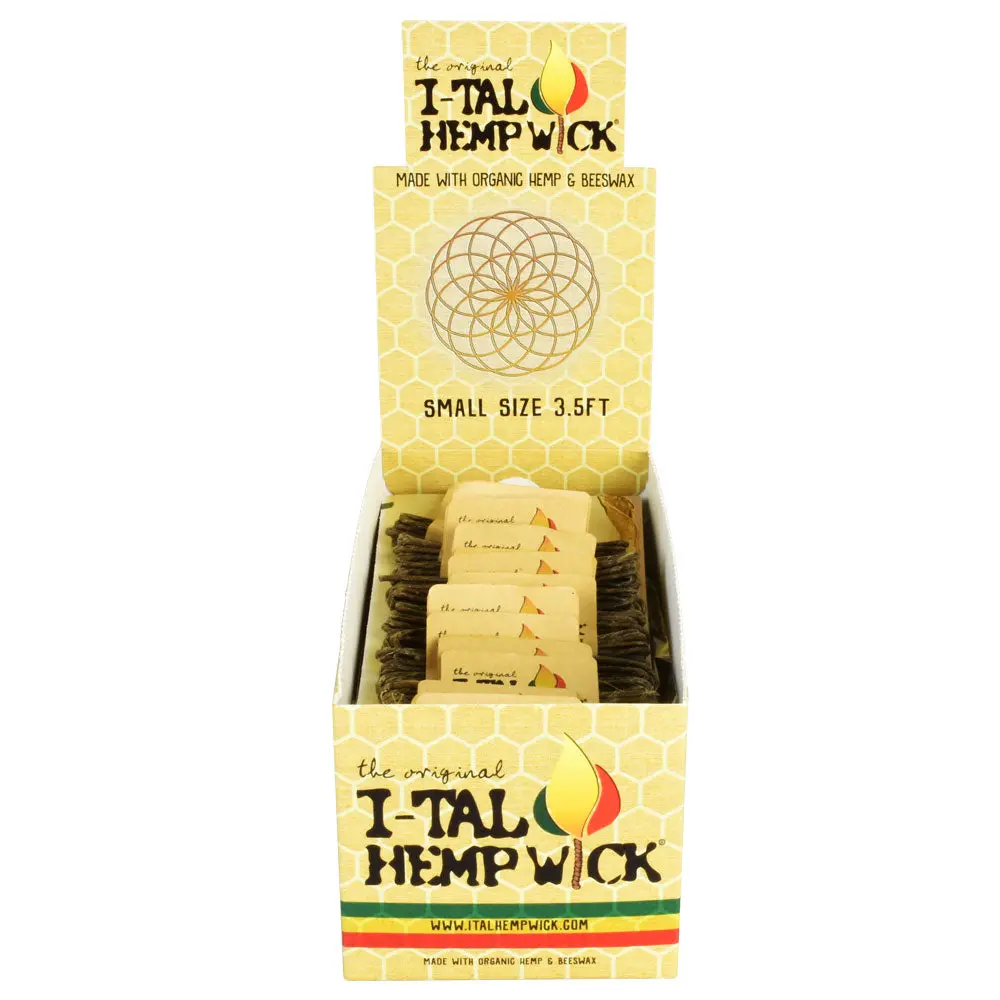 Small I-Tal Hemp Wick Display - 50Pc 1