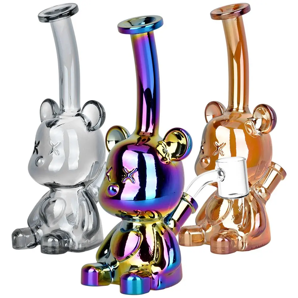 Bear-Ly Coherent Glass Dab Rig - 7" / 14Mm F / Colors Vary 1