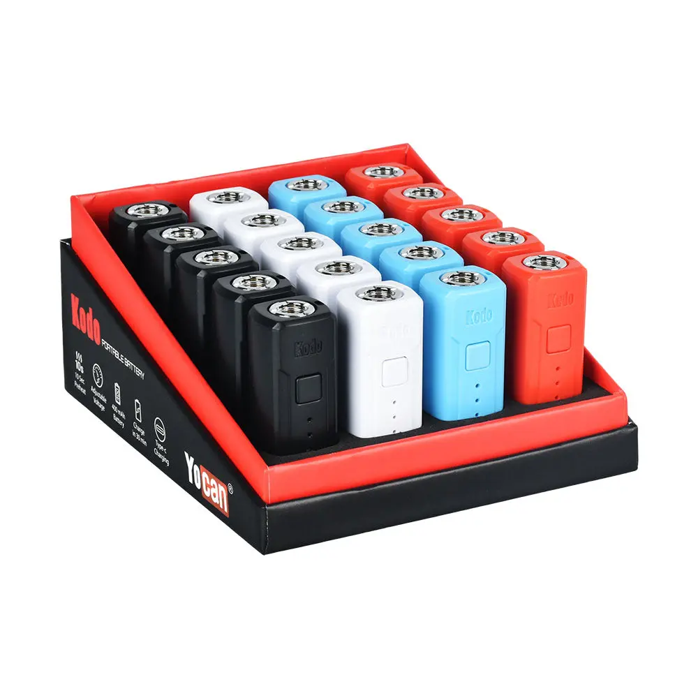 Yocan Kodo 510 Box Mod | 400Mah | Assorted Colors | 20Pc Display 1