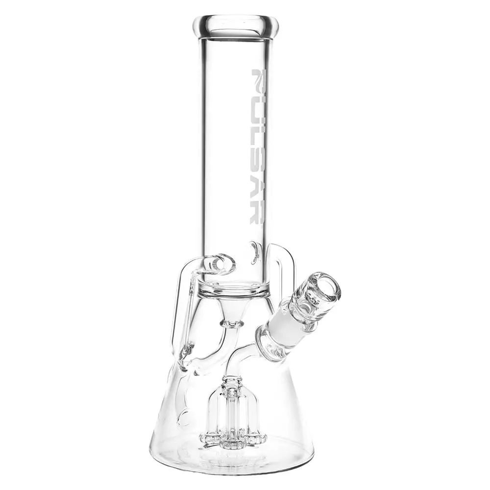 Pulsar Quad-Arm Mini Perc Recycler Beaker Water Pipe - 12" 1