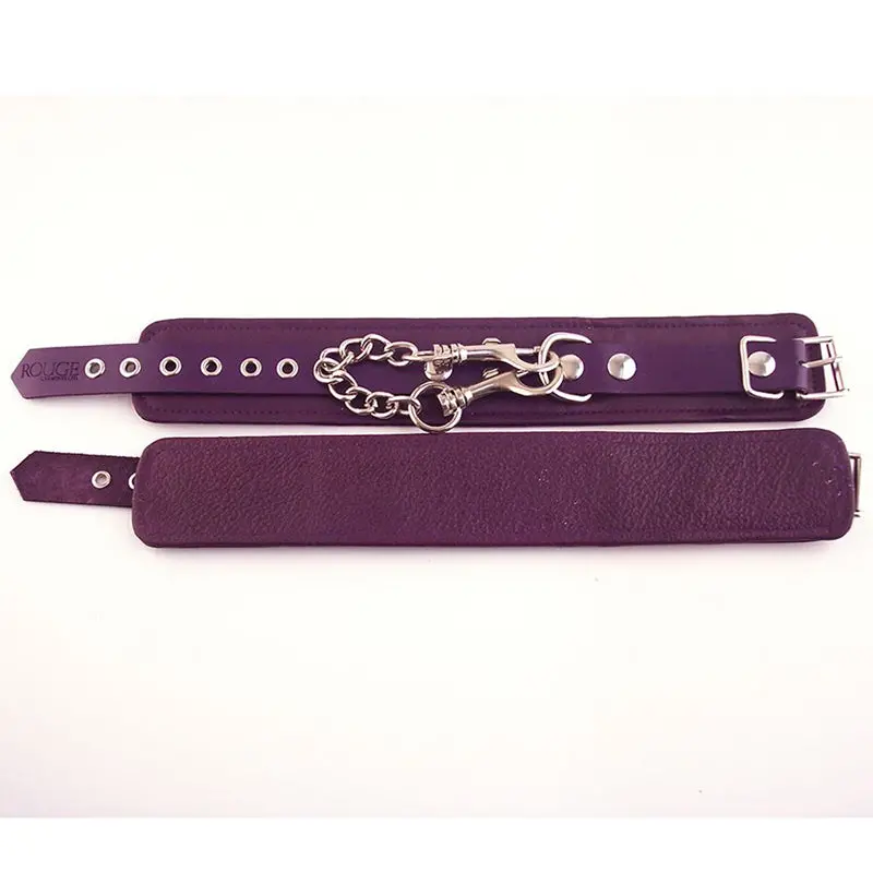 Rouge Purple Premium Leather Wrist Cuffs 1
