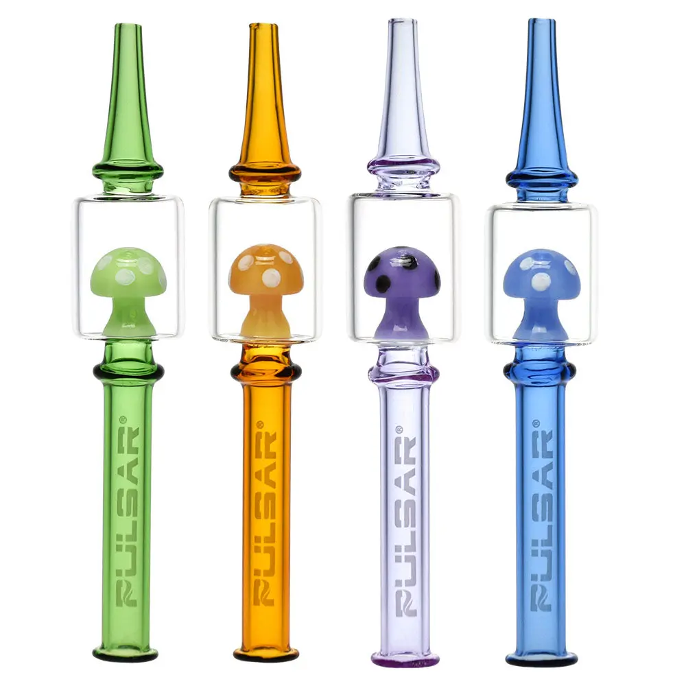 Pulsar Magic Mushroom Dab Straw | 6" | 4Pc Set 1