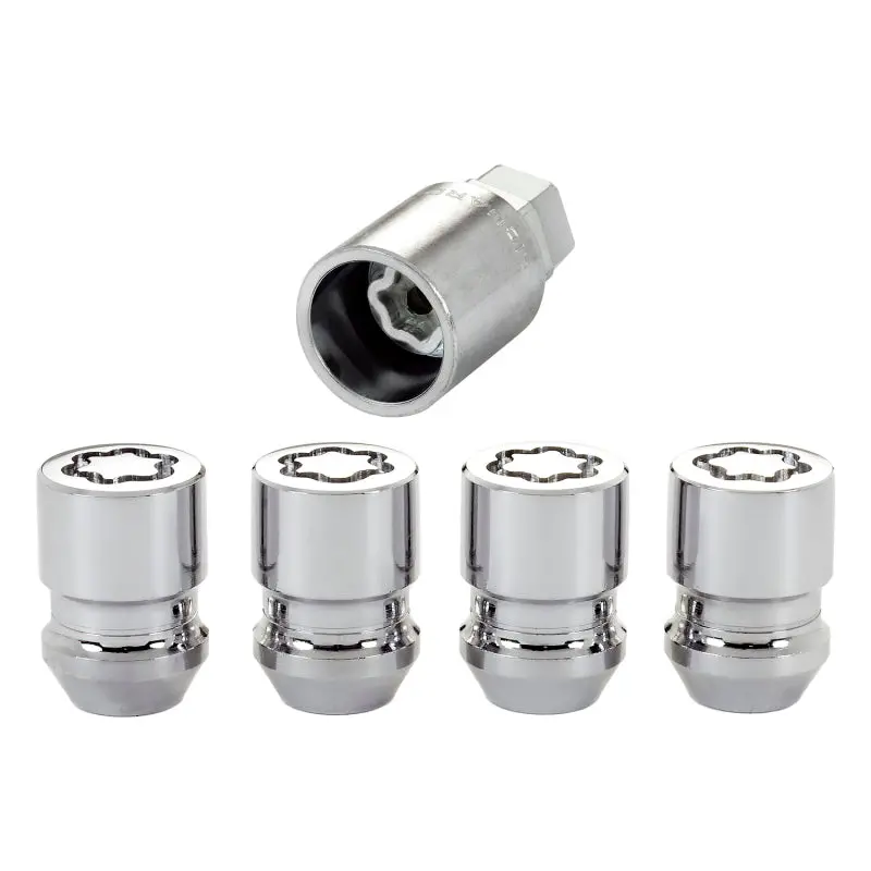 Mcgard Wheel Lock Nut Set - 4Pk. (Cone Seat) M12x1.25 / 19Mm & 21Mm Dual Hex / 1.28In. L - Chrome 1