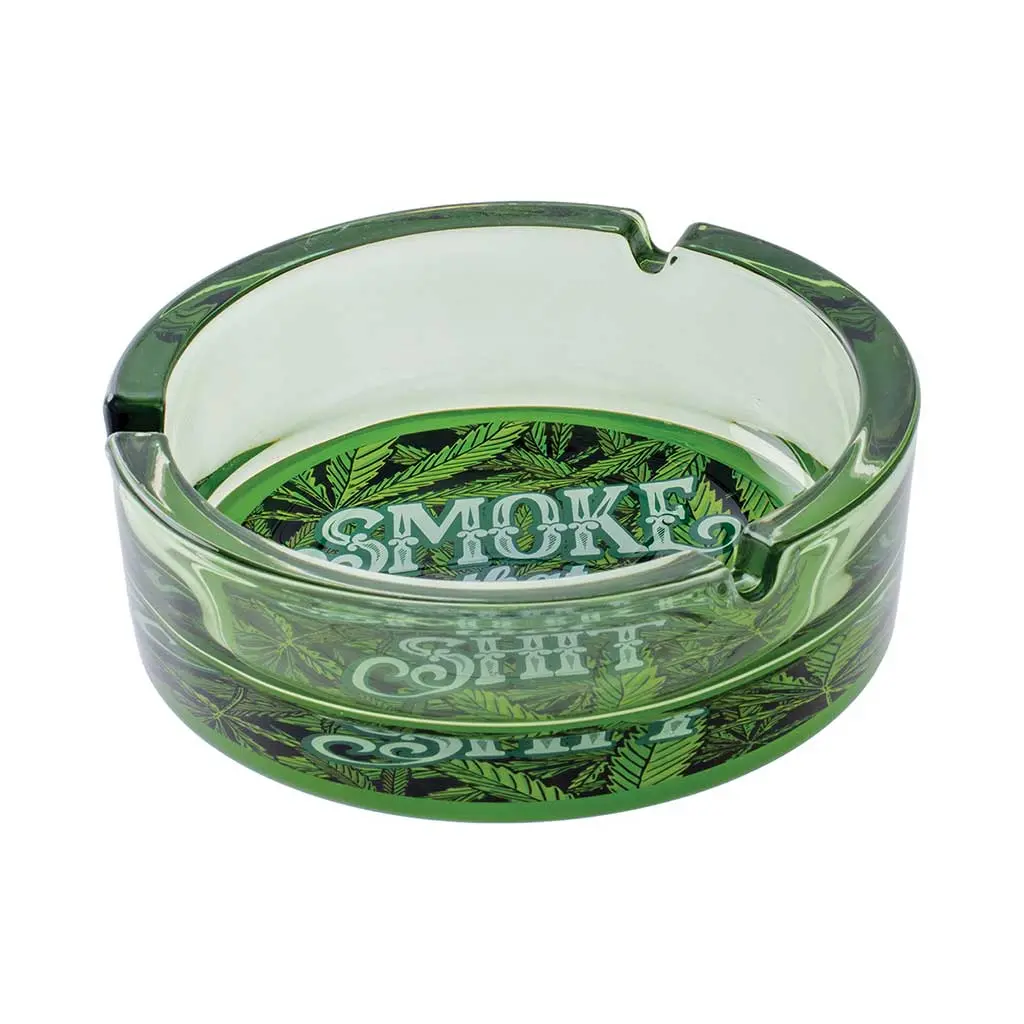 Green Smoke That Shit Glass Ashtray 1