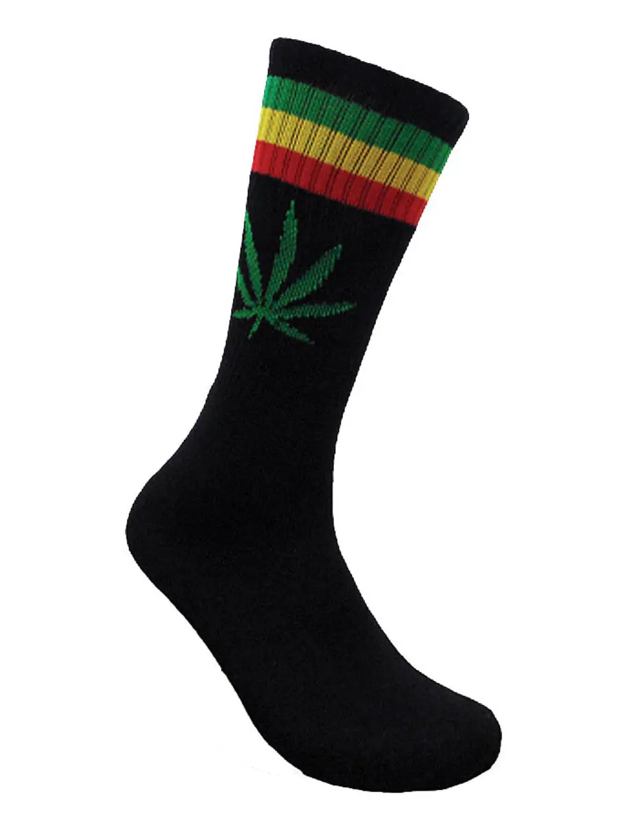 Leaf Republic Rasta Stripe Cotton Socks – Vibrant Reggae-Themed Apparel