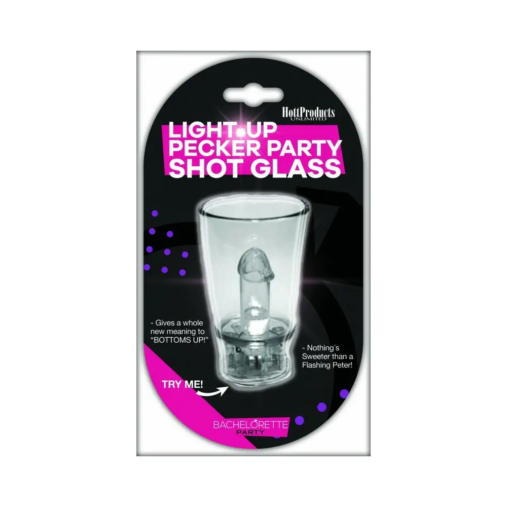 Light Up Pecker Party Shot Glass W/Convenient Hang-String 1