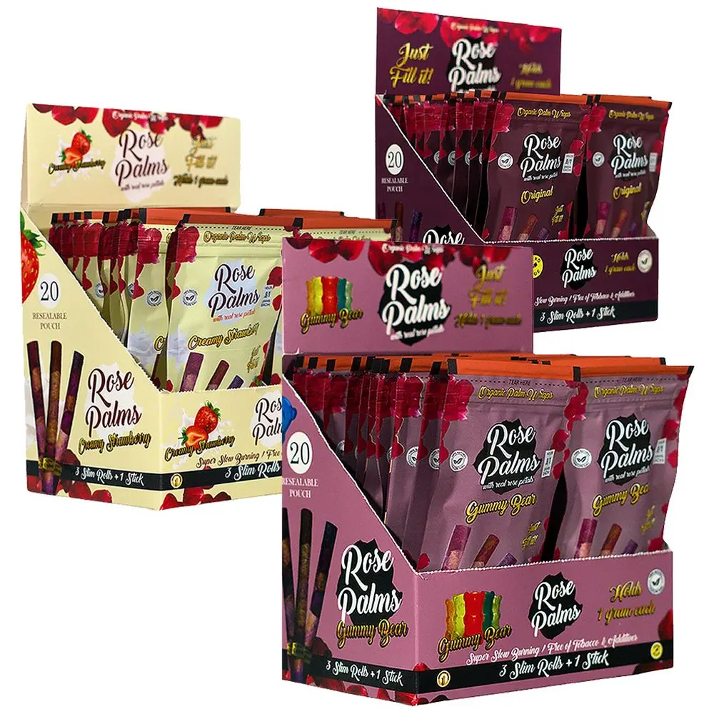 Rose Palms Rose Wraps | Slim | 3Pc | 20Pk 1