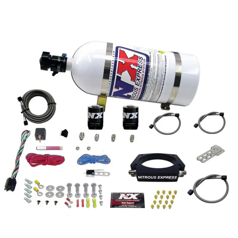Nitrous Express Gm Ls 90Mm Nitrous Plate Kit (50-400Hp) W/10Lb Bottle 1