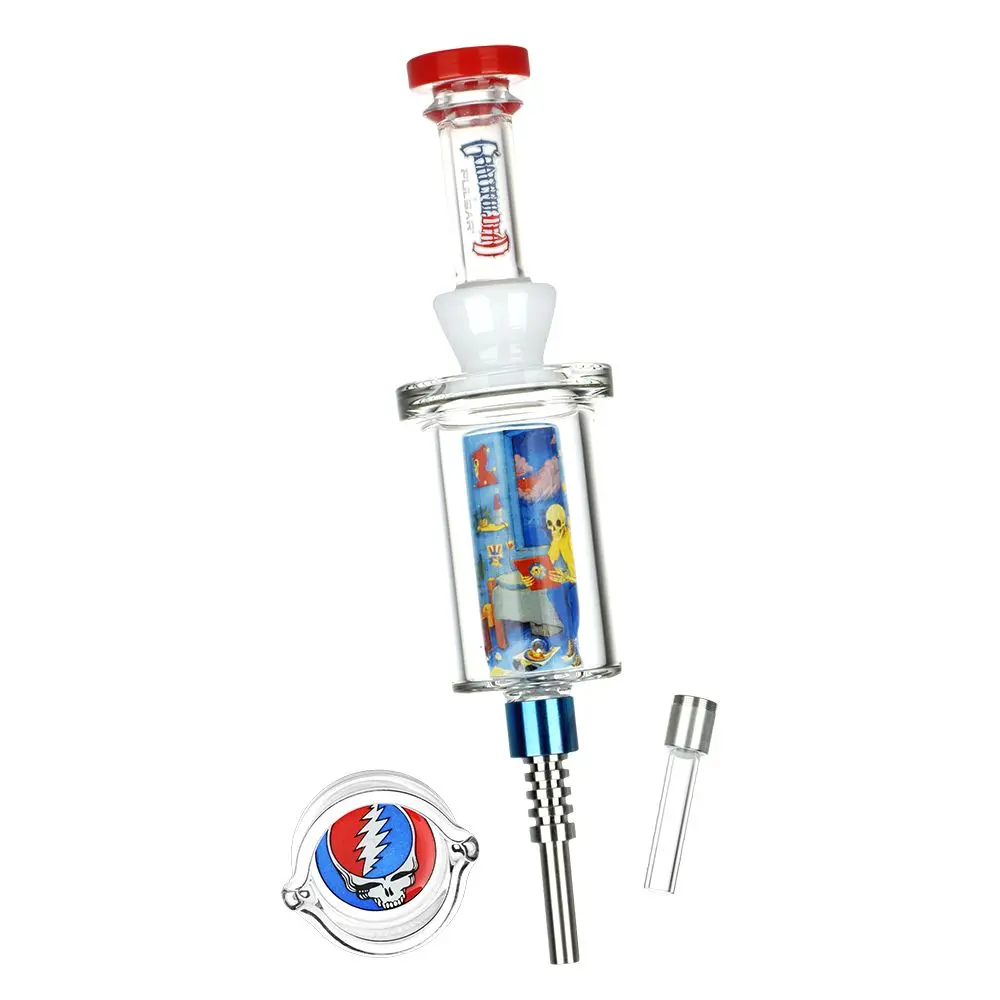 Grateful Dead X Pulsar Inside Print Vapor Vessel & Syf Dab Dish - 9.25" / Deadhead Dorm 1