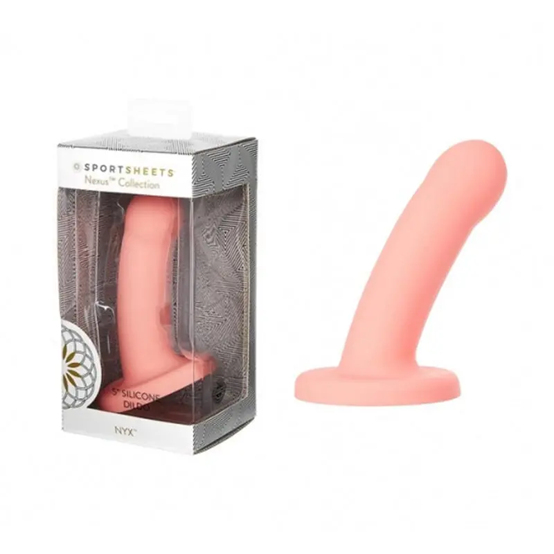 Sportsheets Nexus Collection Nyx 5 In. Silicone Dildo With Suction Cup Coral 1