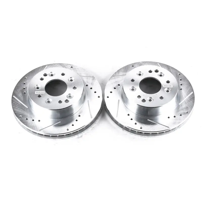 Power Stop 63-82 Chevrolet Corvette Rear Evolution Drilled & Slotted Rotors - Pair 1