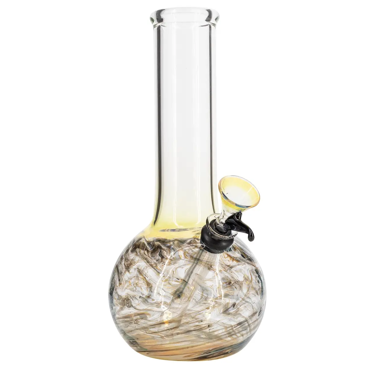 La Pipes Raked Tiger Stripe Accented Beaker Bong 8" 1