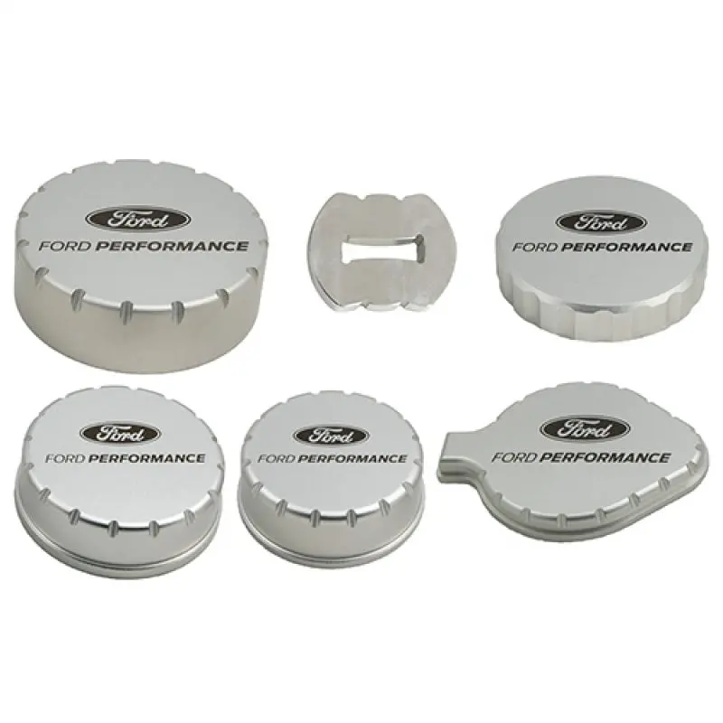 Ford Racing 15-25 Mustang 2.3L/5.0L Aluminum Machined Engine Cap Covers 1