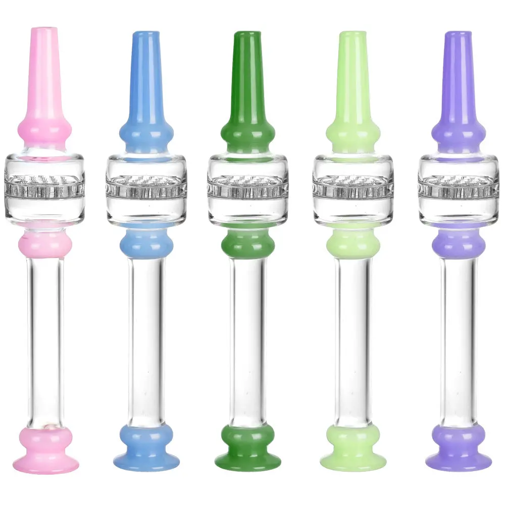 Honeycomb Dab Straw W/ Color Accents - 5.5"/Colors Vary 1