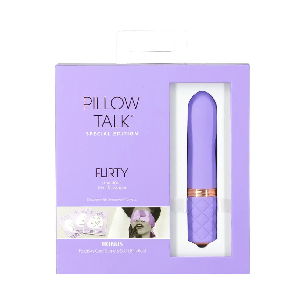 Pillow Talk Special Edition Flirty Mini Massager With Swarovski Crystal Purple 1