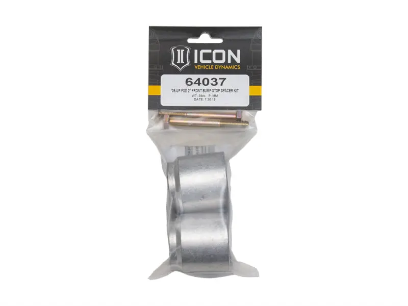 Icon 2005+ Ford F-250/F-350 2In Front Bump Stop Spacer Kit 1