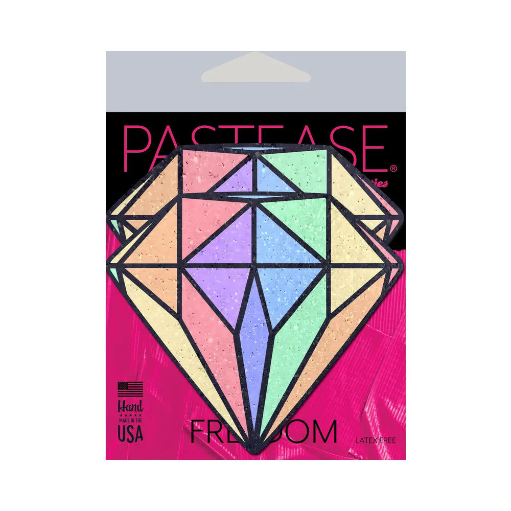 Pastease Gem: Pastel Rainbow Diamond Nipple Pasties 1