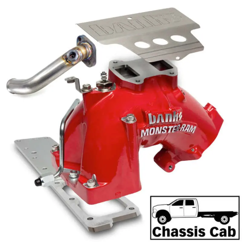 Banks Power 13-18 Dodge Ram 6.7L Monster-Ram Intake System W/Fuel Line-Chassis Cab Red 1