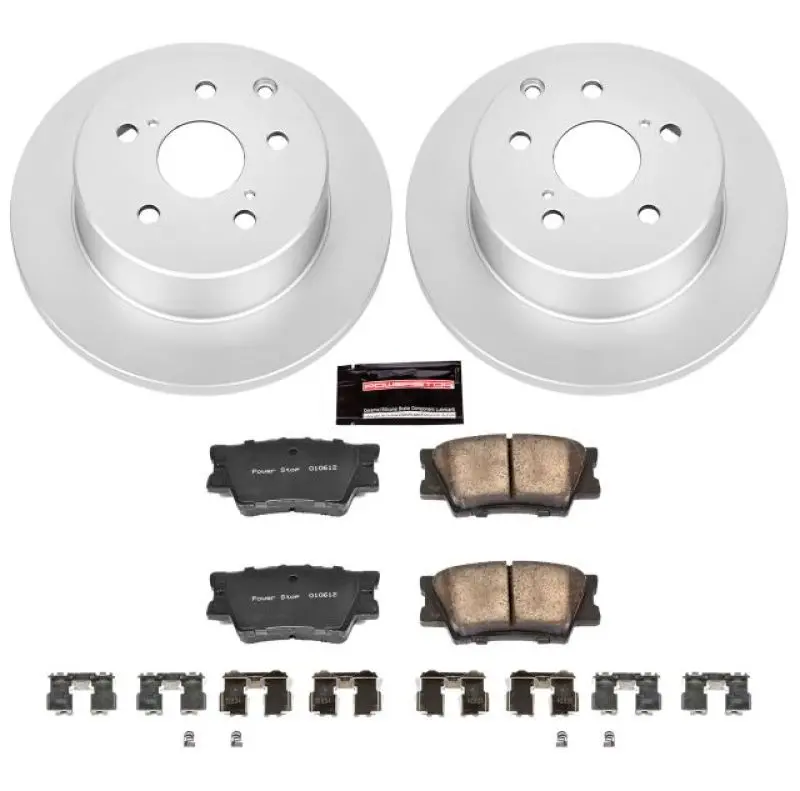 Power Stop 10-12 Lexus Hs250h Rear Z17 Evolution Geomet Coated Brake Kit 1