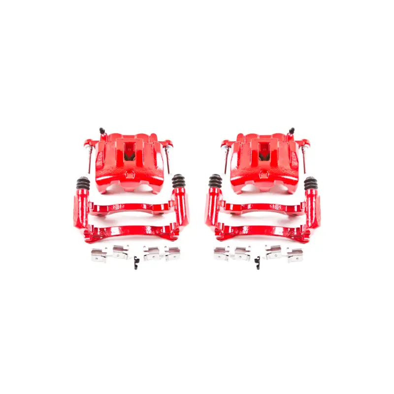 Power Stop 99-04 Jeep Grand Cherokee Front Red Calipers W/Brackets - Pair 1