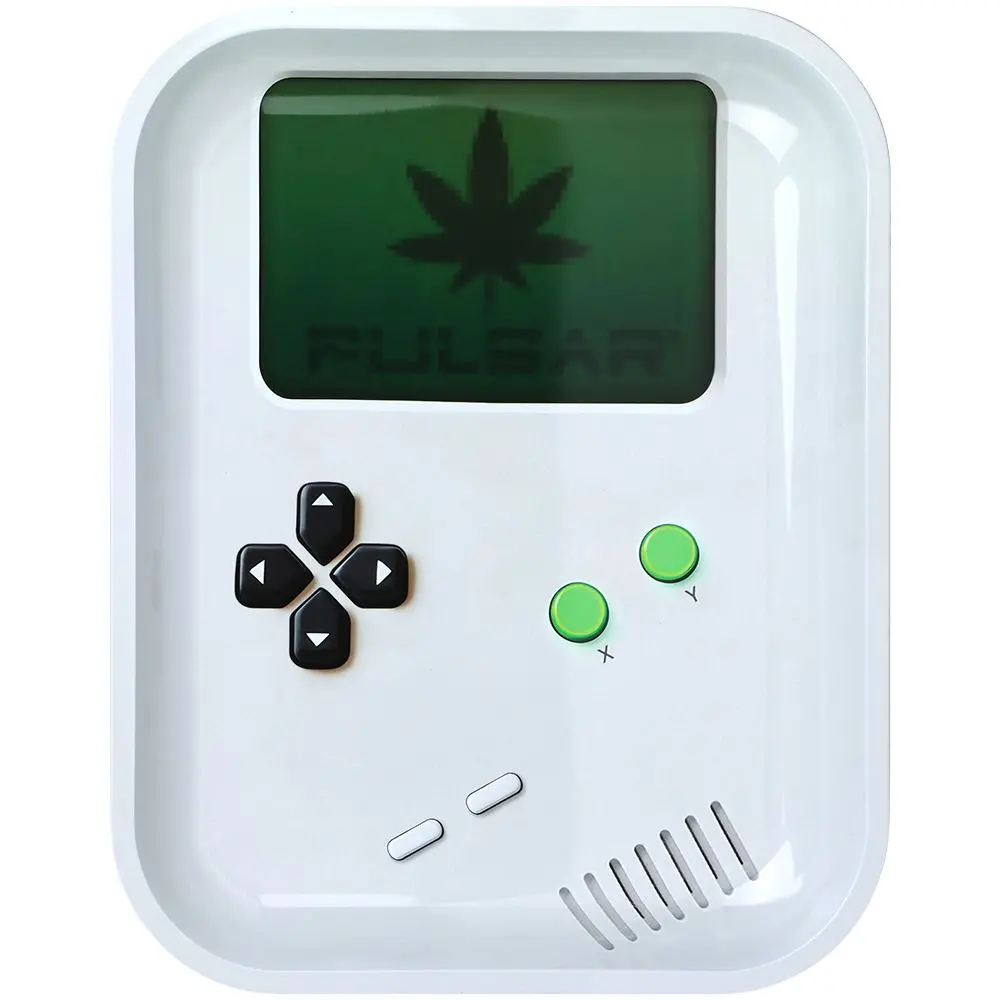 Pulsar Design Series Large Metal Rolling Tray - Weedboy / 13"X11" 1