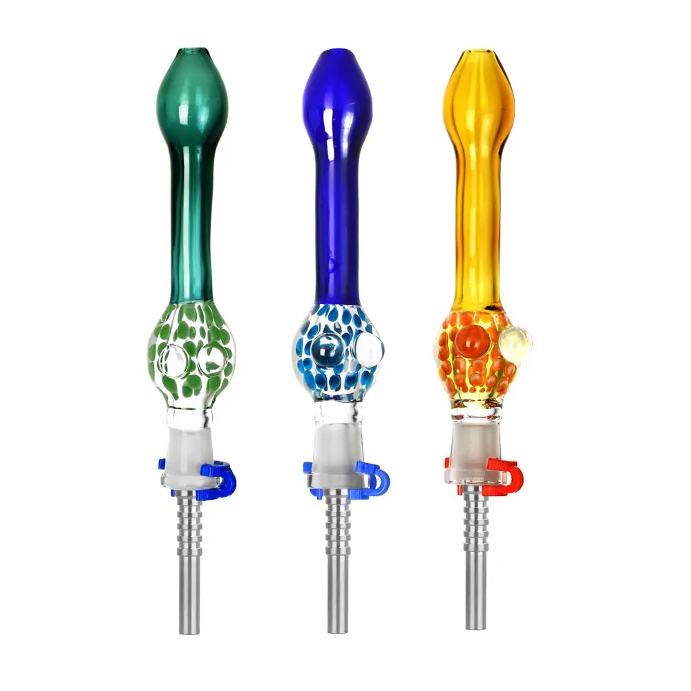Confetti Bubble Dab Straw W/ Titanium Tip - 5" / Colors Vary 1