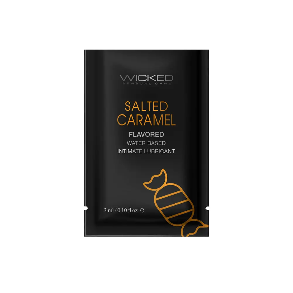 Wicked Aqua Salted Caramel Water-Based Lubricant Packettes 144-Count 1