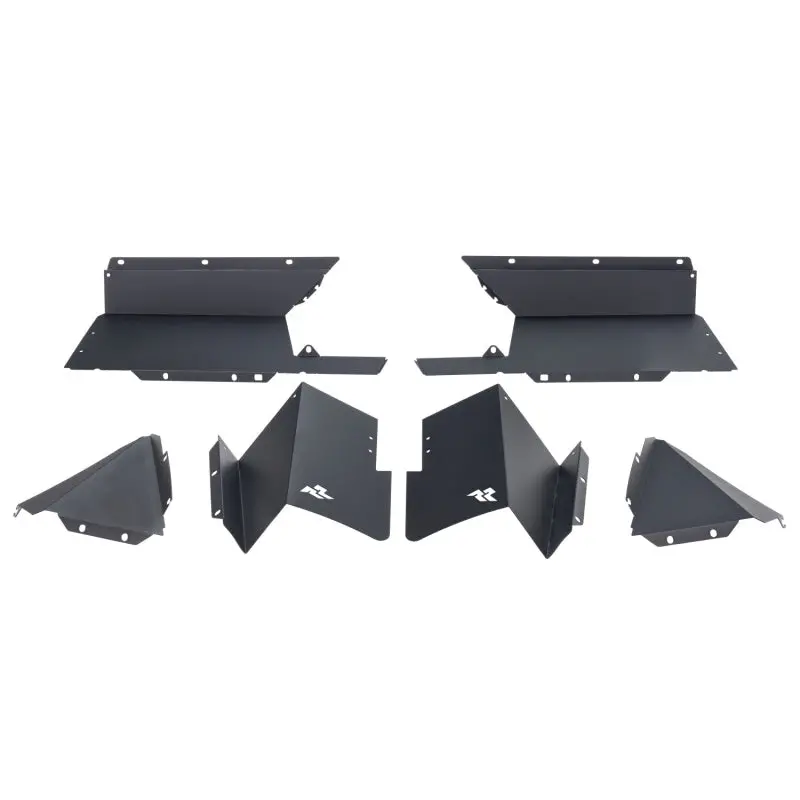 Rugged Ridge Inner Fender Liners Rear Aluminum Black 20-21 Jeep Gladiator Jt 1