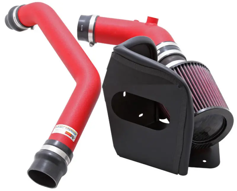 K&N 08-09 Mitsubishi Evo X Wrinkle Red Typhoon Short Ram Intake 1
