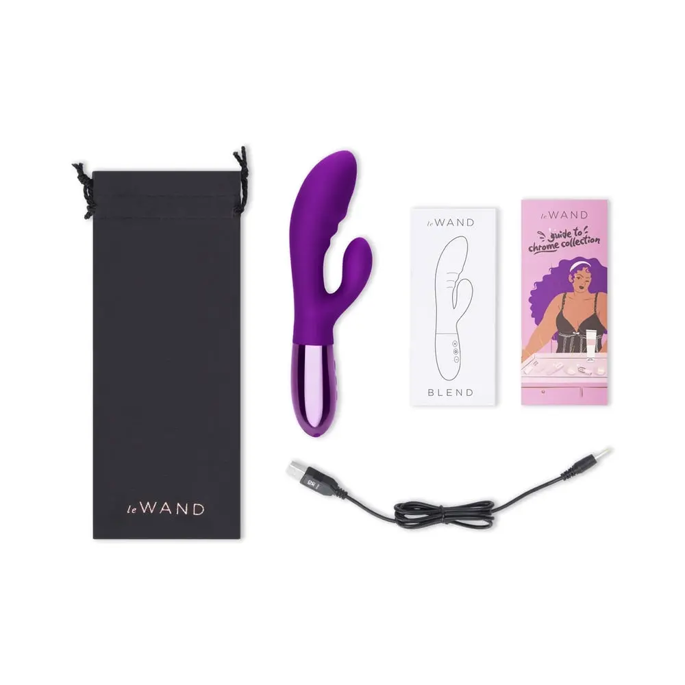 Le Wand Blend Rechargeable Double-Motor Silicone Rabbit Vibrator Dark Cherry 1