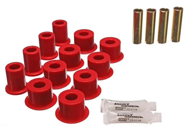 Energy Suspension 95-97 Toyota Tacoma / 89 4Runner / 89-95 Pick Up Red Rear Leaf Spring Shackle Bush 1