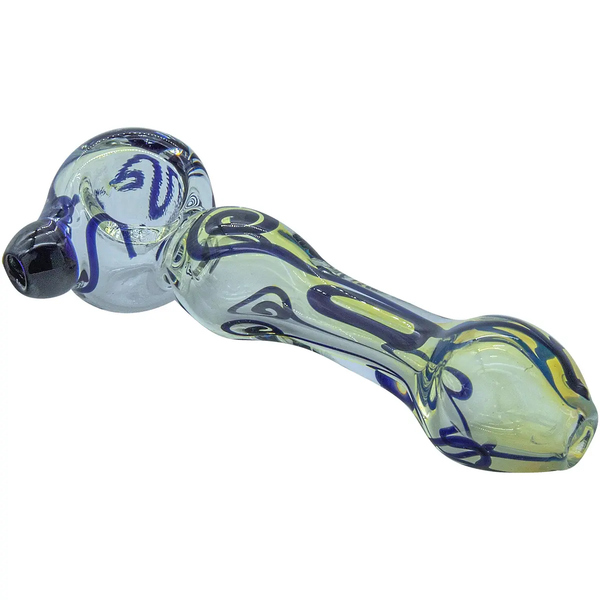 La Pipes "Painted Warrior Spoon" Glass Pipe 1