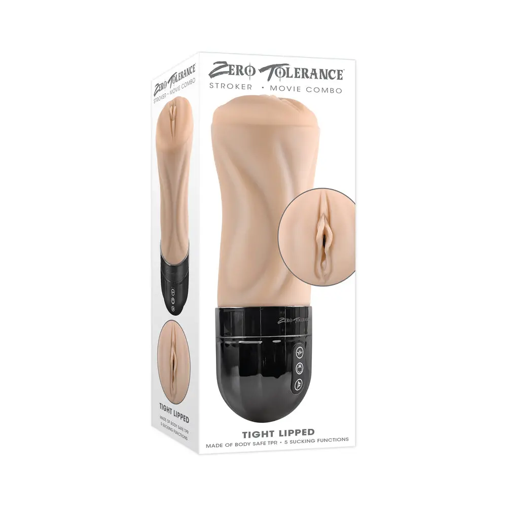 Zero Tolerance Tight Lipped Rechargeable Stroker With Suction Light 1