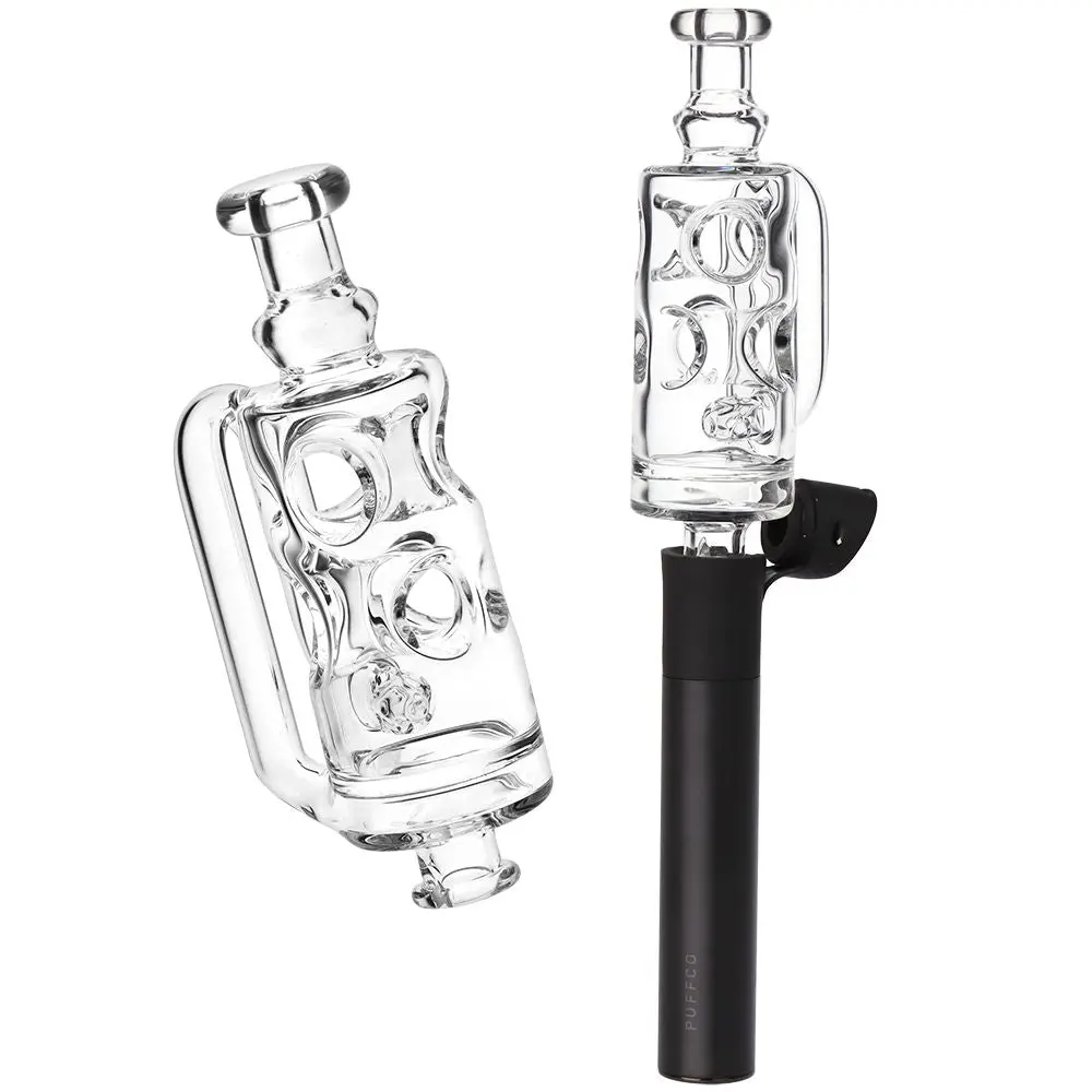 Pulsar Incycler Bubbler Glass Mouthpiece Attachment For Puffco Pivot - 4.3" / Clear 1