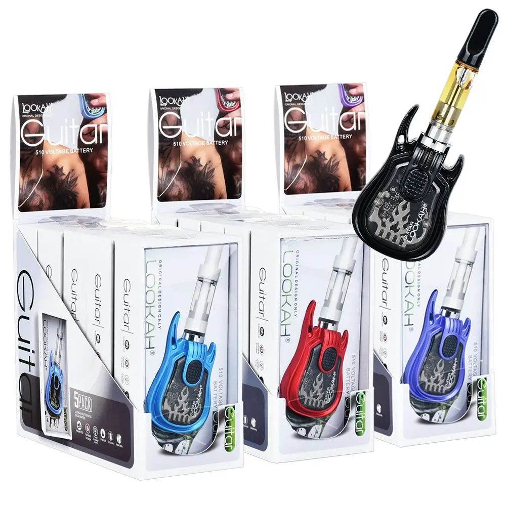 Lookah Guitar Variable Voltage 510 Vape Battery | 350Mah | 5Ct Display 1